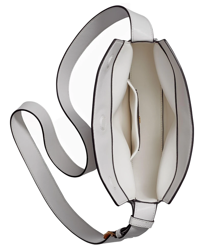 Donna Karan New York Valley Stream Leather Buckle Crossbody with Adjustable Strap