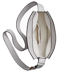 Donna Karan New York Valley Stream Leather Buckle Crossbody with Adjustable Strap