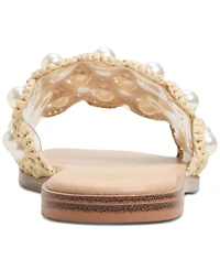 Aldo Women's Gizelle Pearl Embellished Flat Slide Sandals