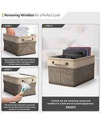 Sorbus 6 Pack 15 inch Collapsible Storage Bins with Handles