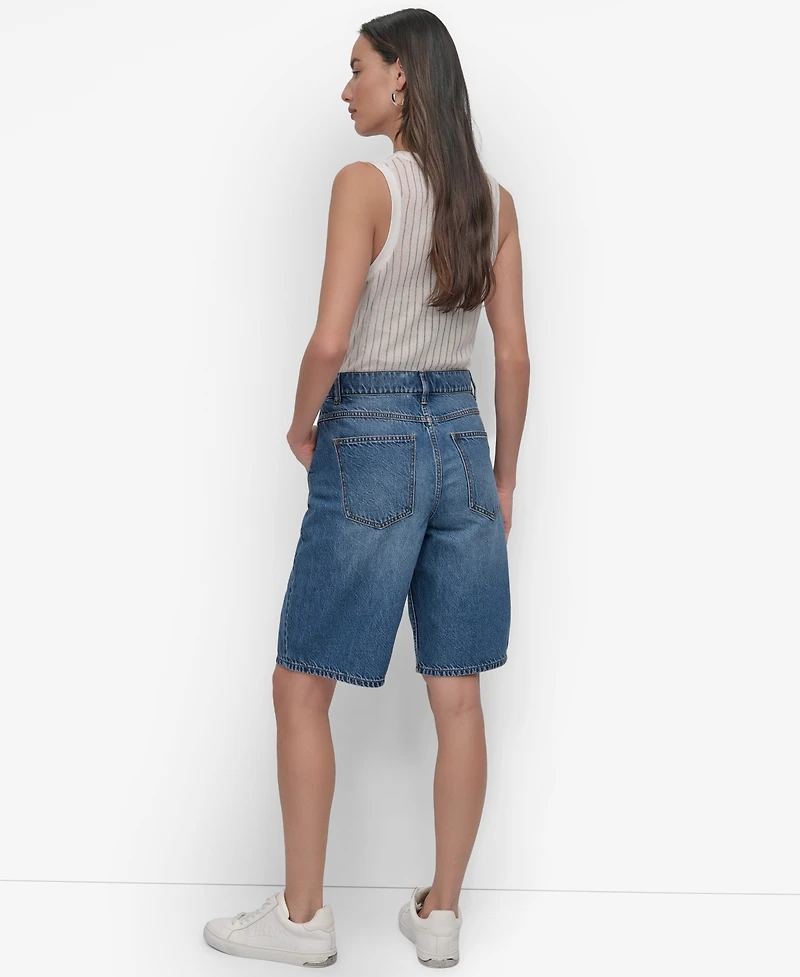 Dkny Women's Denim Bermuda Shorts