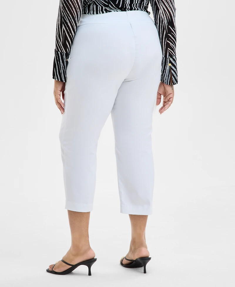 I.n.c. International Concepts Plus Mid-Rise Pull-On Capri Pants, Created for Macy's