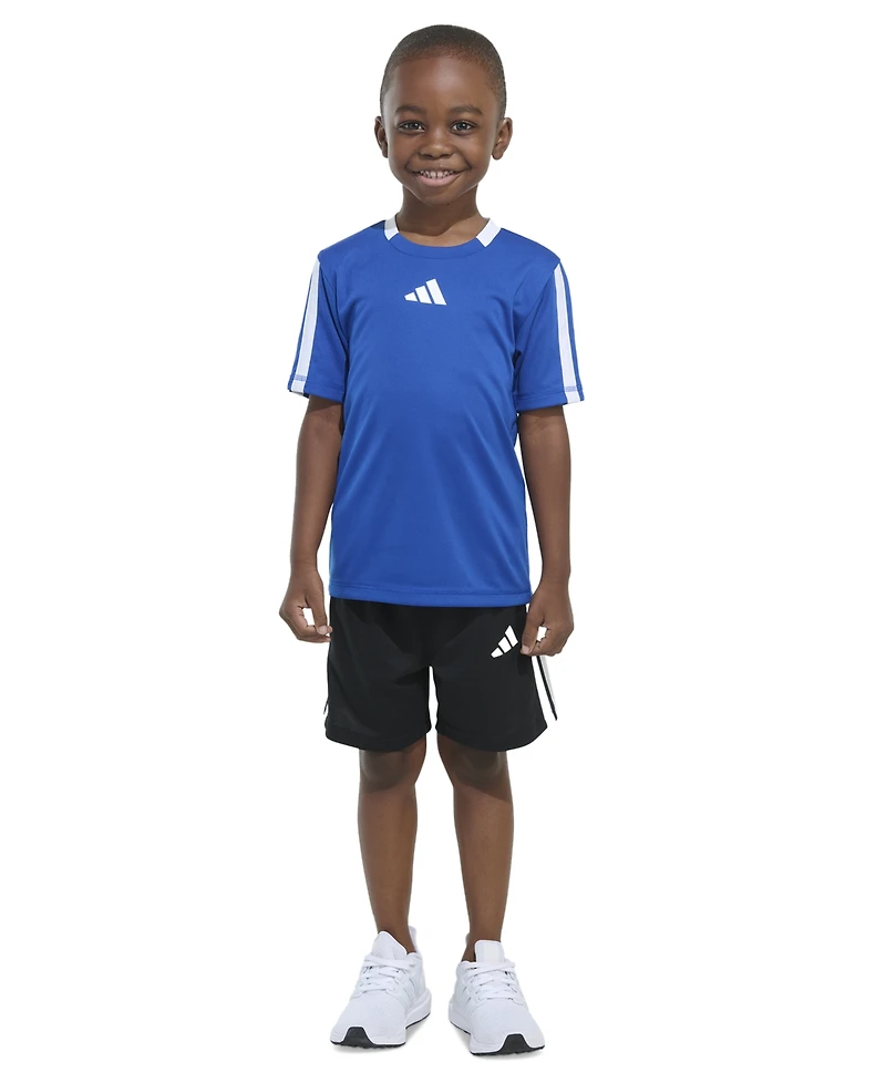 adidas Toddler & Little Boys Short-Sleeve Soccer T-Shirt Shorts, 2 Piece Set