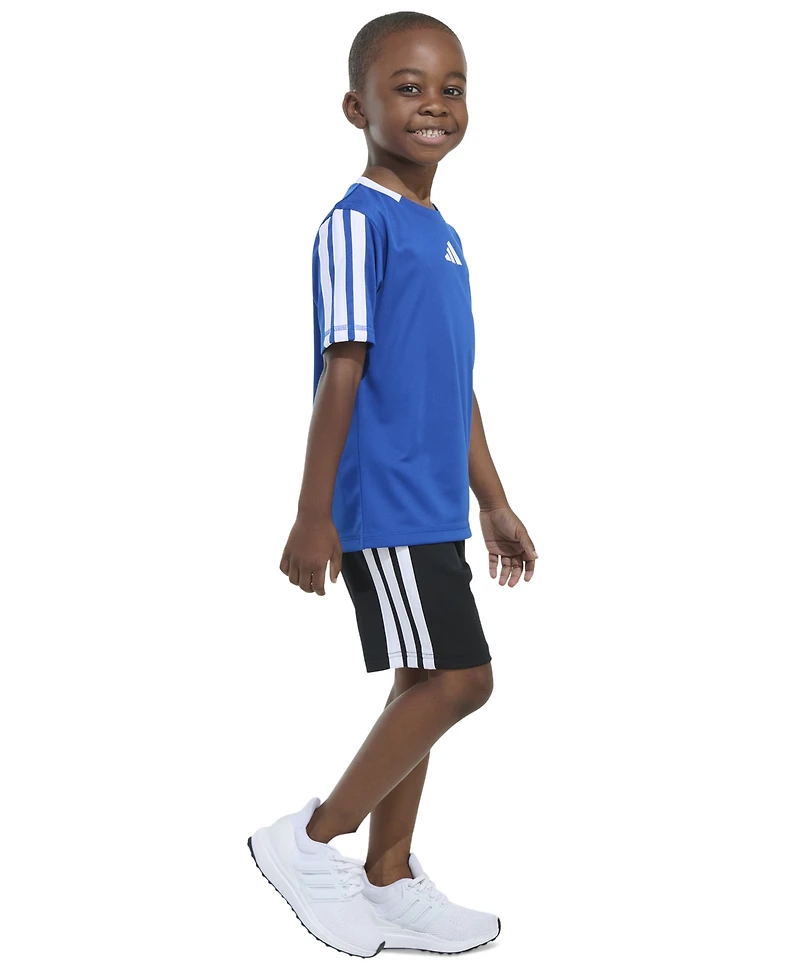 adidas Toddler & Little Boys Short-Sleeve Soccer T-Shirt Shorts, 2 Piece Set