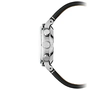 Raymond Weil Men's Swiss Automatic Chronograph Millesime Black Leather Strap Watch 40mm