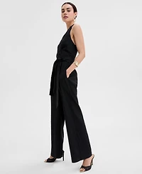 I.n.c. International Concepts Women's Surplice Sleeveless Jumpsuit, Exclusively at Macy's
