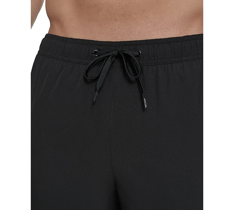 Calvin Klein Men's Core Euro Regular-Fit Quick-Dry 5" Swim Trunks with Compression Short Liner