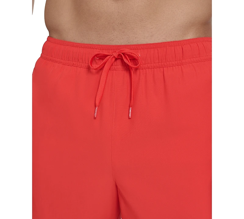 Calvin Klein Men's Core Euro Regular-Fit Quick-Dry 5" Swim Trunks with Compression Short Liner