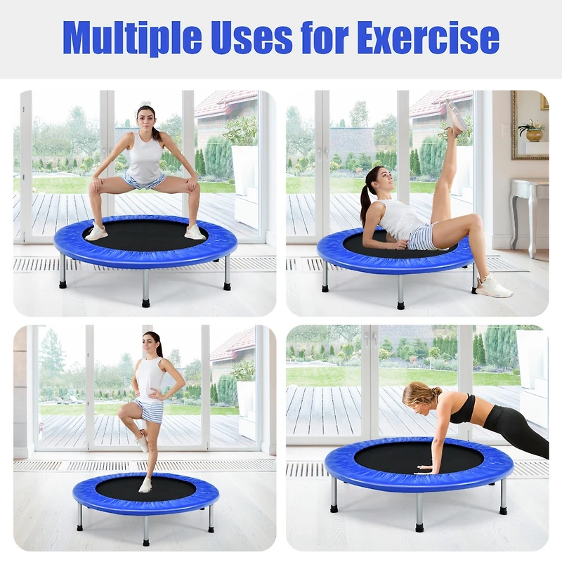 Mini Folding Trampoline Portable Recreational Fitness Rebounder