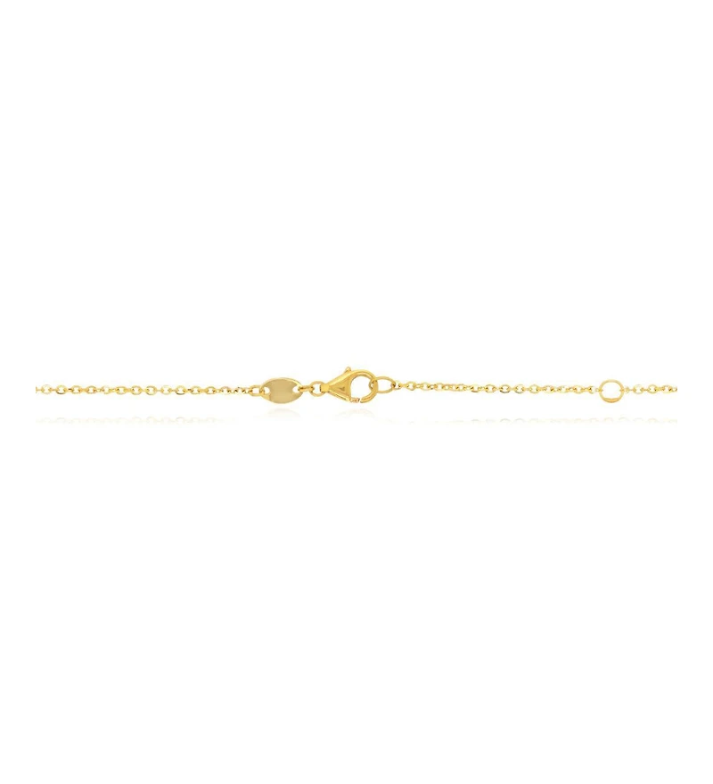 The Lovery Mini Coral Clover Necklace 14K Gold