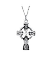 Bling Jewelry Viking Love Knot Celtic Cross Pendant Necklace Sterling Silver