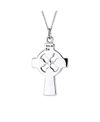Bling Jewelry Viking Love Knot Celtic Cross Pendant Necklace Sterling Silver