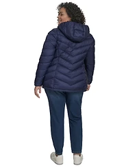 Charter Club Plus Packable Hooded Puffer Coat