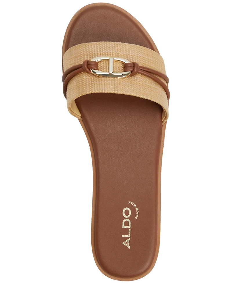 Aldo Women's Vasia Hardware-Trim Slide Flat Sandals