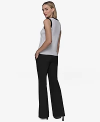 Karl Lagerfeld Paris Women's Bow-Tie Sleeveless Sweater