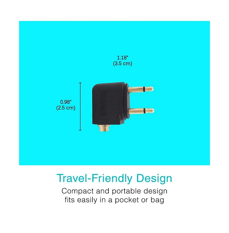 Mee audio Airplane Headphone Adapter for in-Flight Entertainment Systems