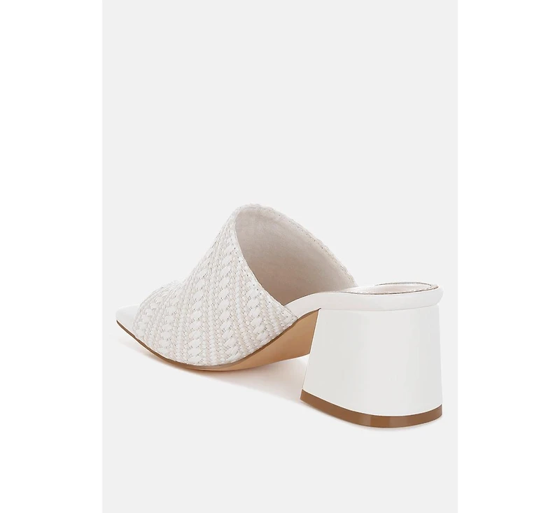 Morgana Woven Raffia Slip Ons