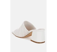 Morgana Woven Raffia Slip Ons