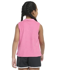 adidas Big Girls Sleeveless Terry Polo Tank Top