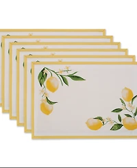 Design Imports Lemon Bliss Placemat, Set of 6