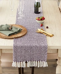 Design Imports Woven Jacquard Fringe Table Runner, 15" x 72"