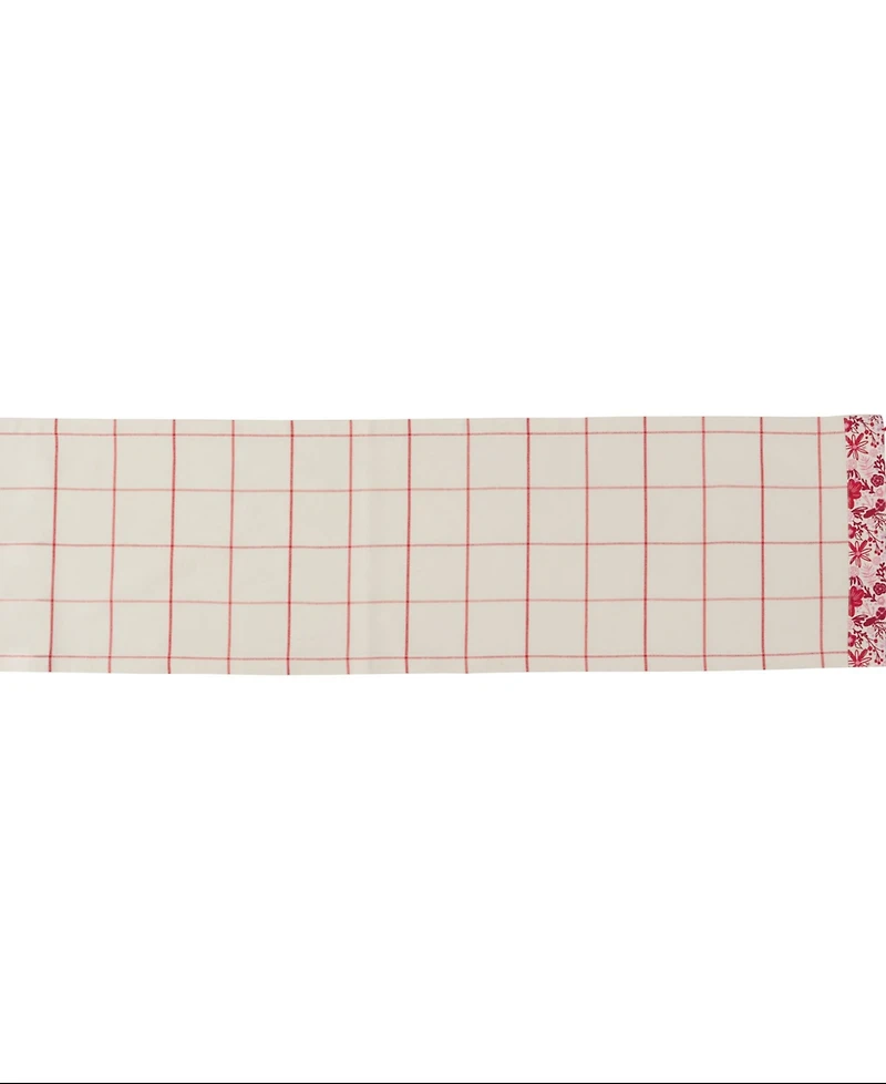 Design Imports Darling Window Pane Table Runner, 14" x 72"