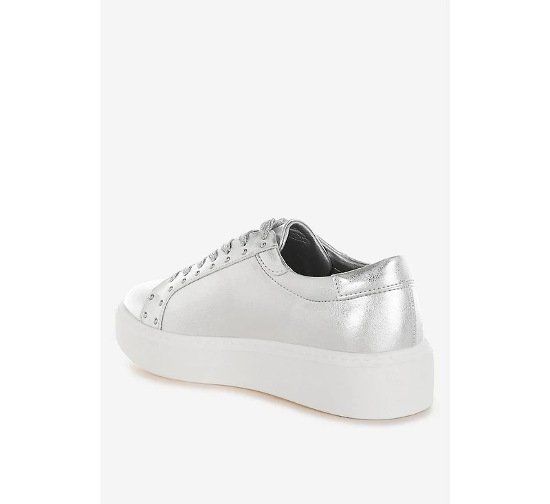 Cincinati Metallic Pleather Chunky Sneakers
