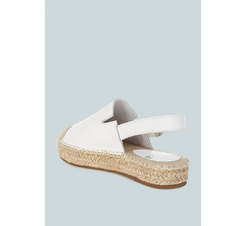 Azula Genuine Leather Espadrilles Sandals