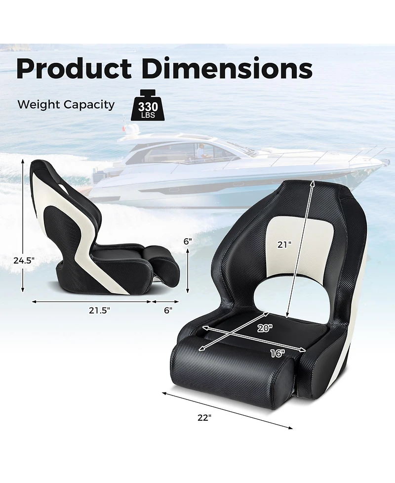 Captain Bucket Seat with Waterproof Pvc Leather for Sightseeing Boat