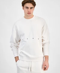 Hugo by Boss Men's Dutap Oversized-Fit Textured Palm Tree-Print Sweatshirt