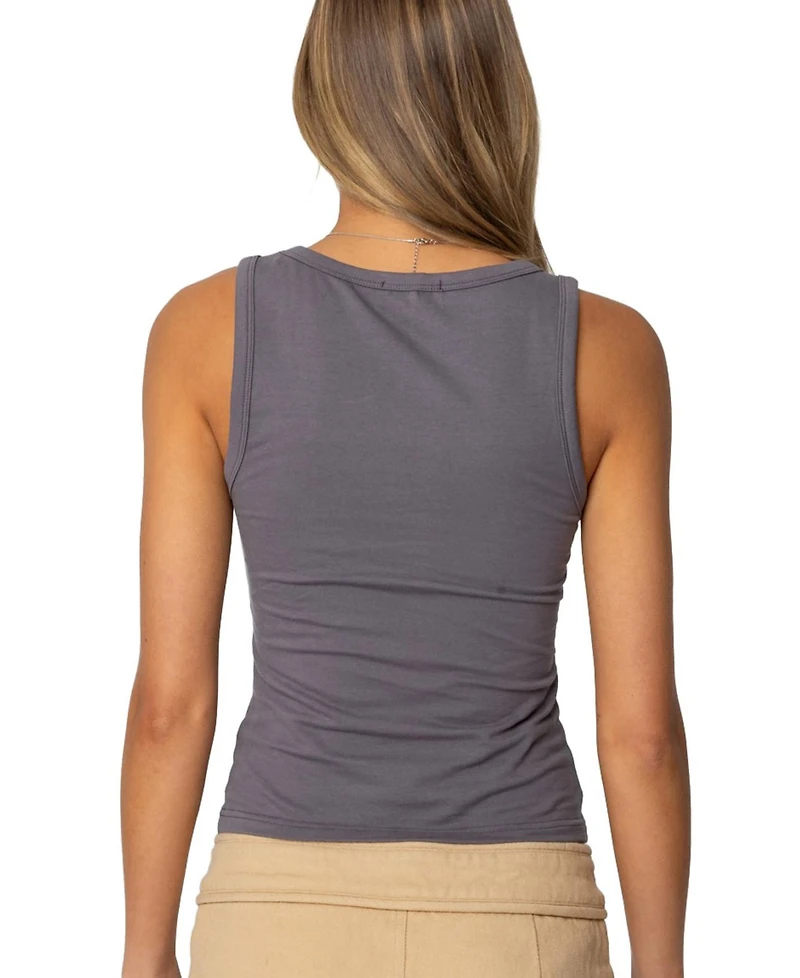Edikted Womens Mindie 98 Scoop Tank Top