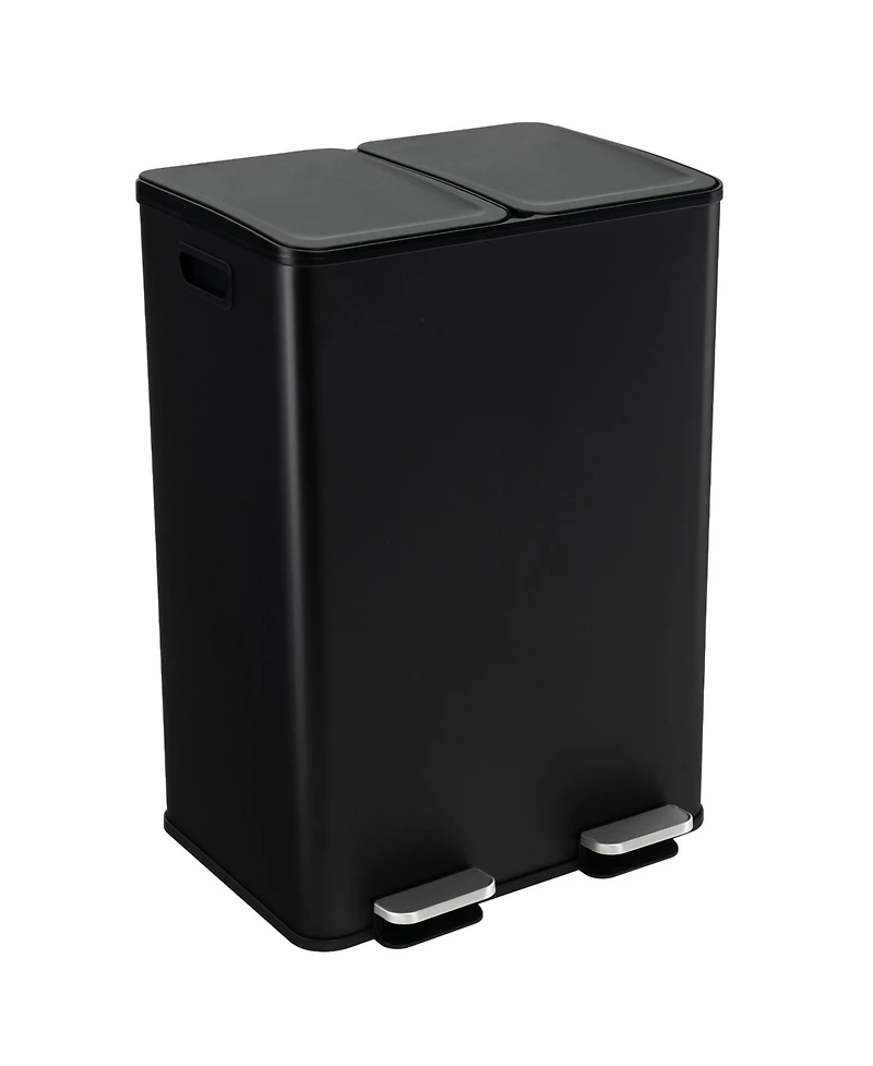 2 x 8 Gallon Dual Trash Can for Kitchen, Office, and Home Use