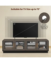 Large Tv Stand for Spacious Entertainment Console Living Room Storage