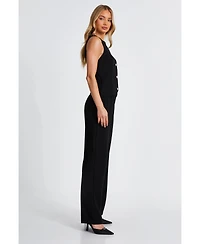 Quiz Women's 2 in 1 Scuba Crepe Waistcoat Jumpsuit