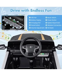 12V Kids Ride on Police Car with Remote and Siren Flashing Lights