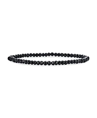 Bling Jewelry Dainty Natural Stone Multi-Strand Seed Bead Stretch Bracelet with Caviar Rondell Beads