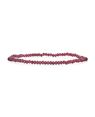 Bling Jewelry Dainty Natural Stone Multi-Strand Seed Bead Stretch Bracelet with Caviar Rondell Beads