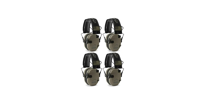 Walker's Razor Slim Electronic Shooting Muffs 4-Pack, Flat Dark Earth Fde