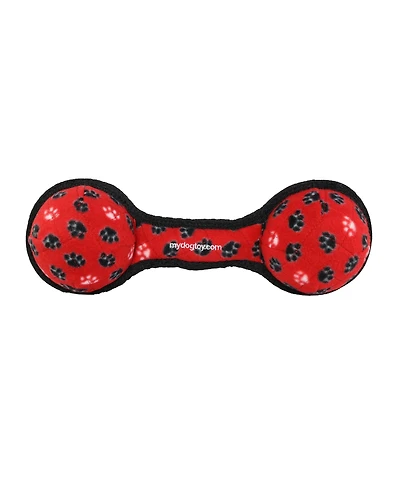 Tuffy Ultimate 2 Ball Tug Red Paw
