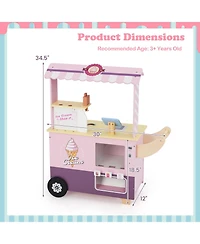 Kids Ice Cream Truck Playset with Vending Machine Fun Pretend Play Toy for Toddlers