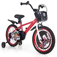 Kids Bike Adjustable with Storage Basket Double Brake for 3-4 Years Old