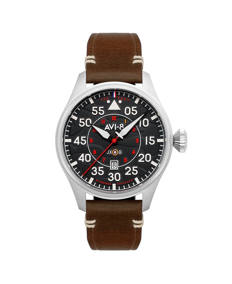 Avi-8 Men's Hawker Hurricane Clowes Automatic Leather Strap Watch