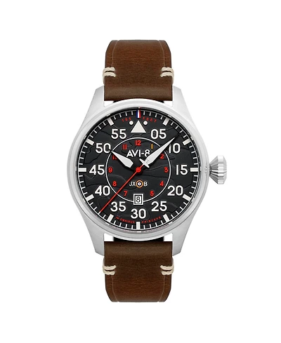 Avi-8 Men's Hawker Hurricane Clowes Automatic Leather Strap Watch