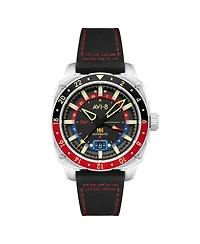 Avi-8 Men's Hawker Hunter Atlas Gmt Automatic Leather Strap Watch