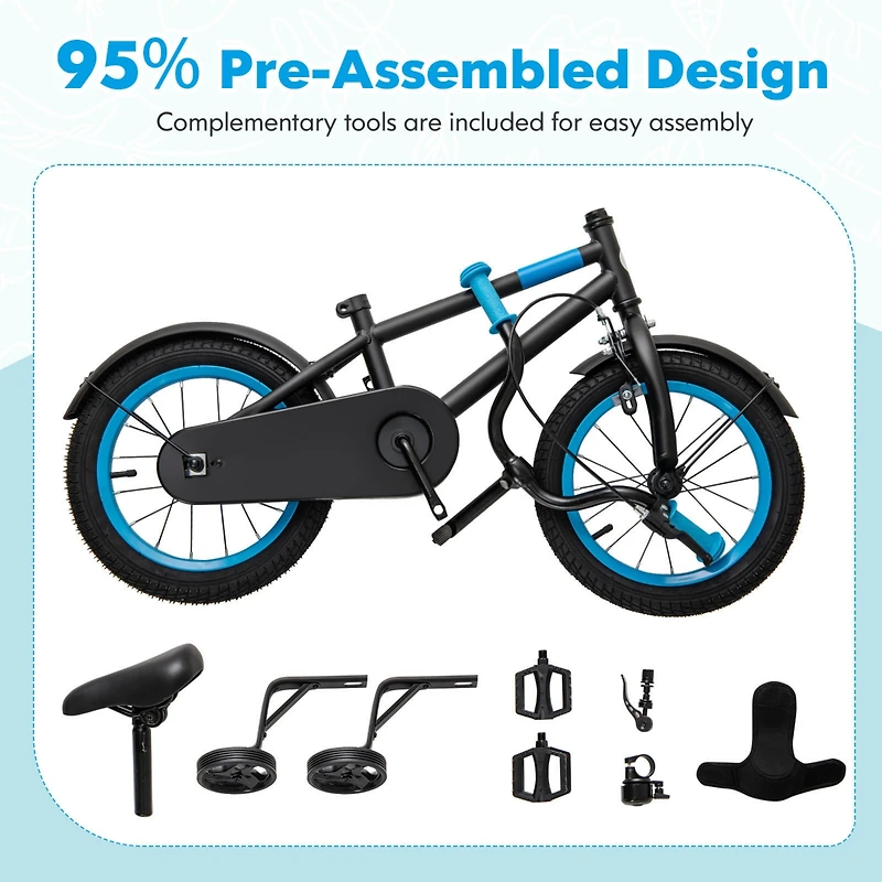 Kids Bike with Adjustable Handlebar and Saddle Perfect for Growing Riders