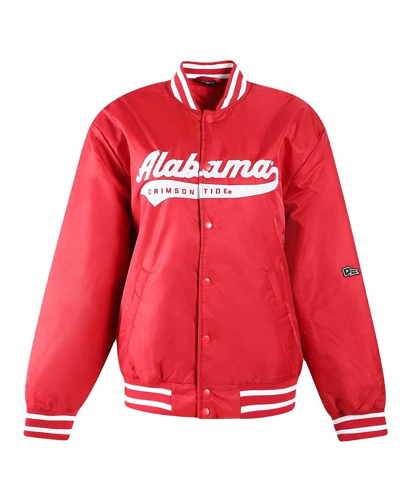 Hype and Vice Women's Crimson Alabama Tide A-Game Varsity Full-Snap Jacket