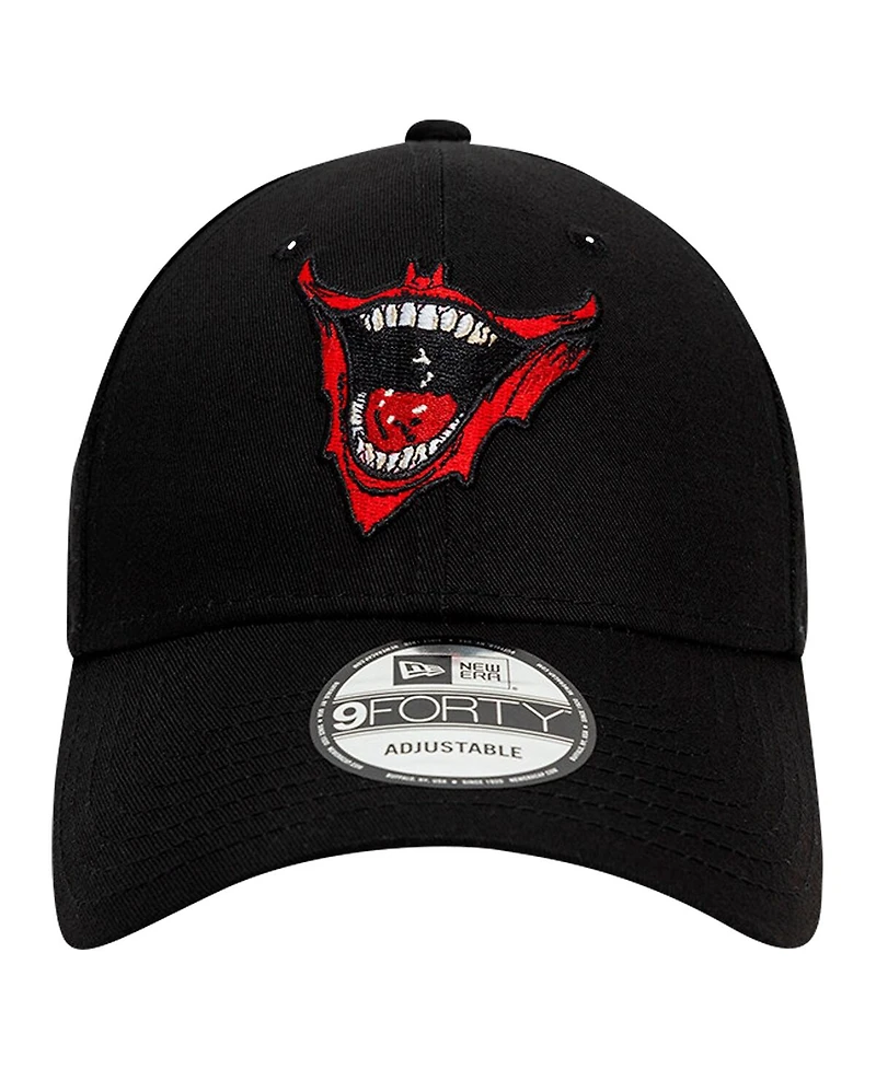 New Era Men's Black Joker Laughing Smile 9FORTY Adjustable Hat