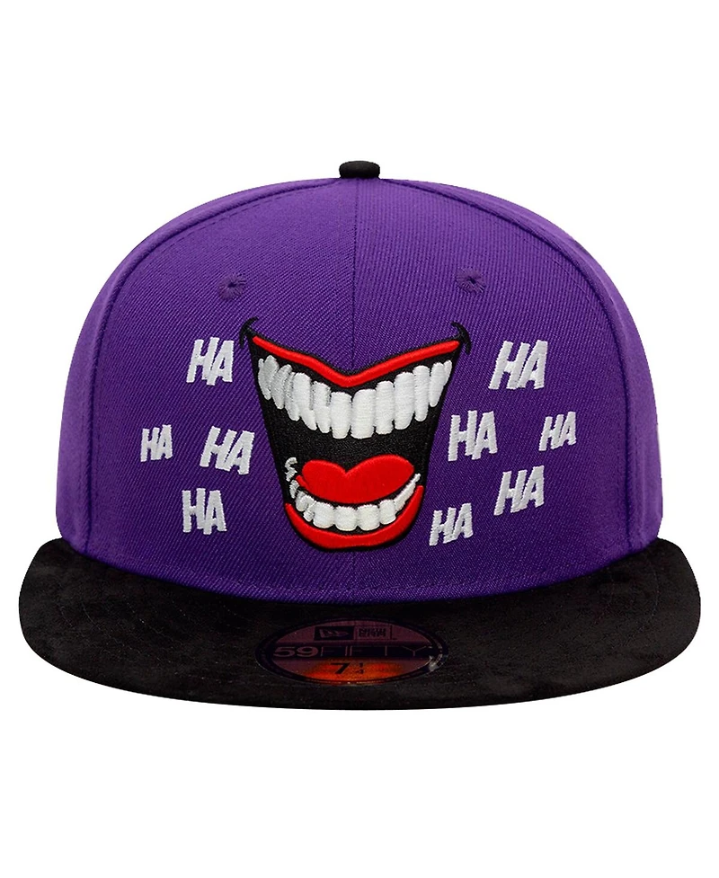 New Era Men's Purple Joker Laugh Out Loud 59FIFTY Fitted Hat
