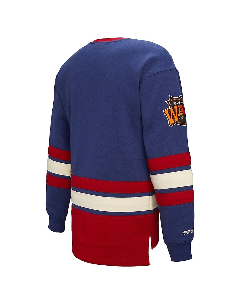 Mitchell & Ness Women's Blue New York Rangers Heritage Lace-Up Pullover Sweatshirt