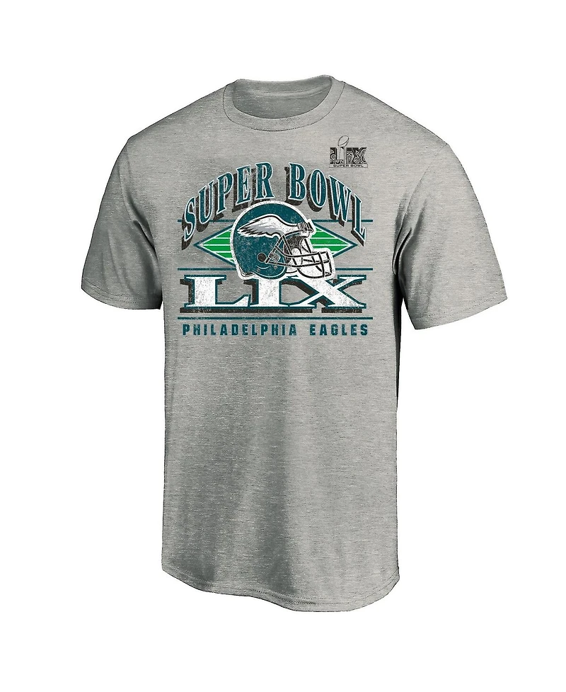 Fanatics Men's Heather Gray Philadelphia Eagles Super Bowl Lix Big Tall Our Pastime T-Shirt
